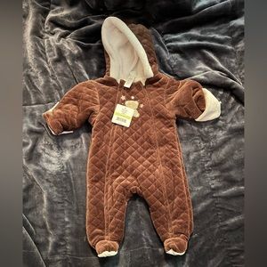 Brown snow suit size 3/6 months